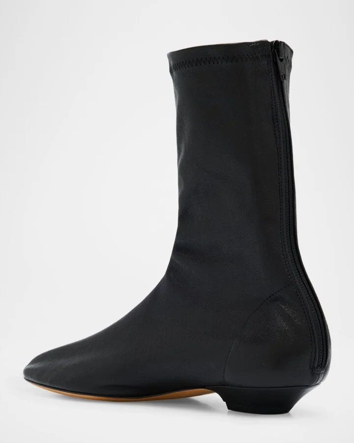 Apollo Leather Zip Ankle Boots - Image 3