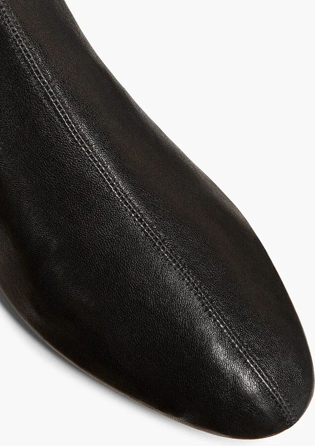 Apollo Over-the-Knee Flat Boot in Black Leather - Image 4