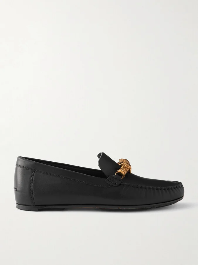Apollonio Embellished Leather Driving Shoes