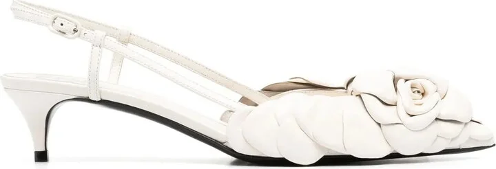 Appliqué-Detail Pointed-Toe Pumps