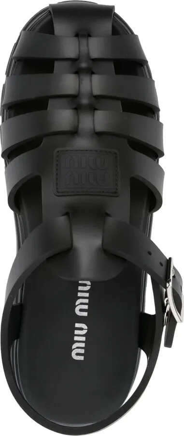 Appliqué-Logo Flatform Sandals - Image 4