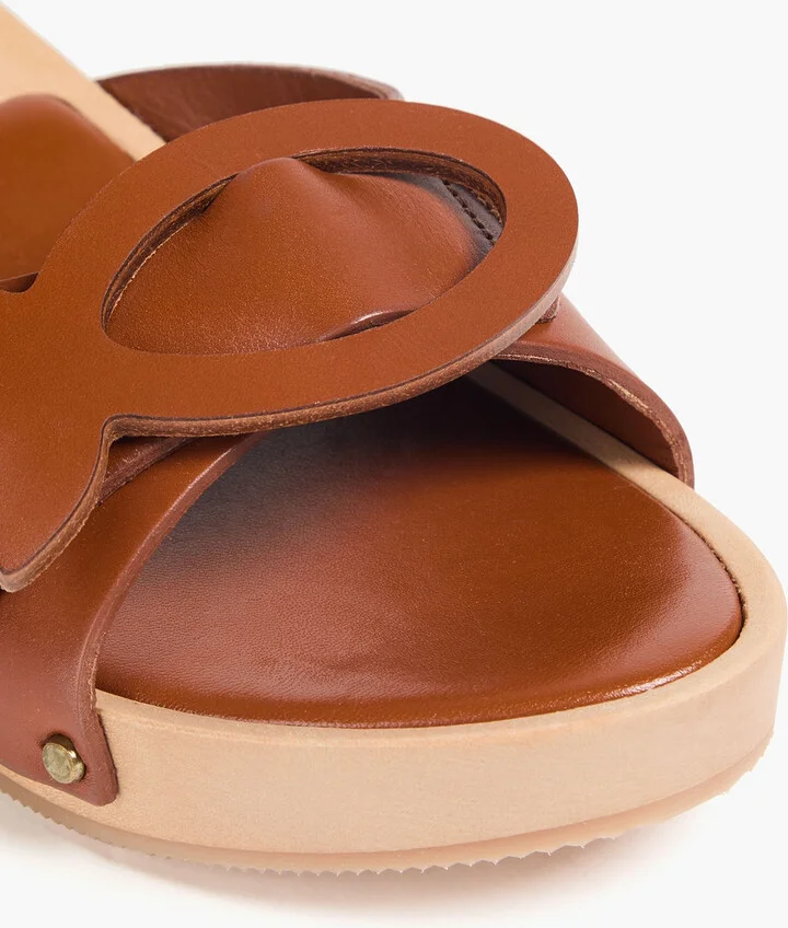 Appliquéd leather mules - Image 10