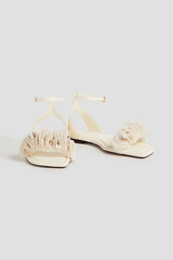 Appliquéd leather sandals - Image 2