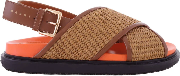 Apricot Fussbett Rafia Sandals