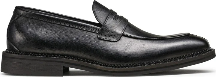 Apron Toe Saffiano Leather Penny Loafer - Image 3