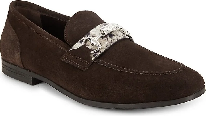 Apron Toe Suede Bit Loafers - Image 2