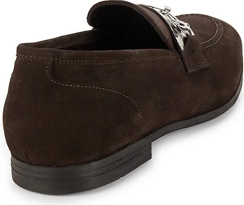 Apron Toe Suede Bit Loafers - Image 3