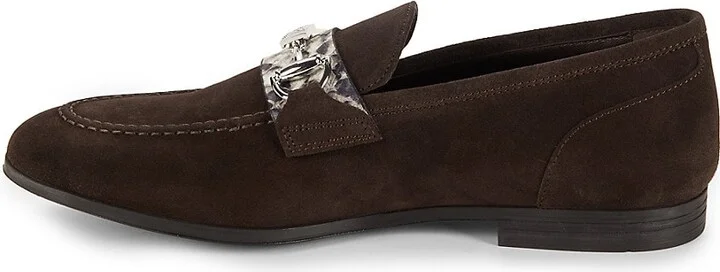 Apron Toe Suede Bit Loafers - Image 4