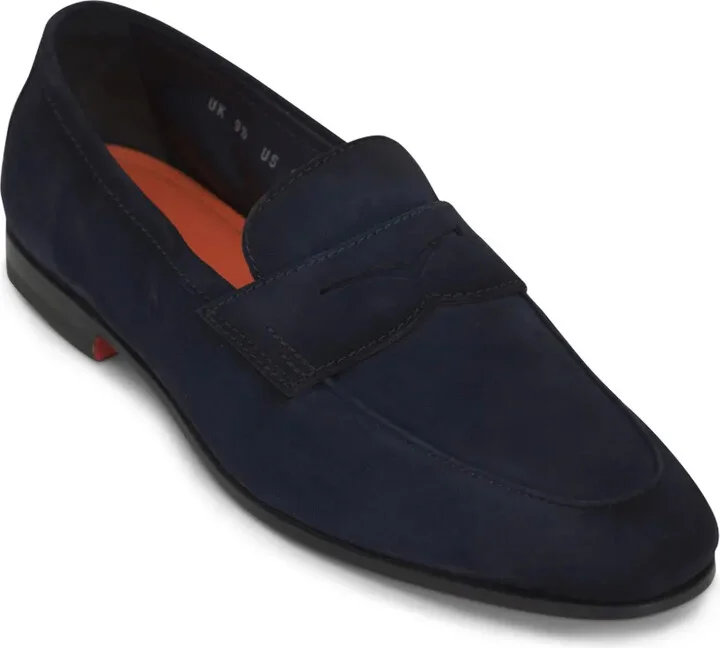 Apron-Toe Suede Penny Loafers - Image 2