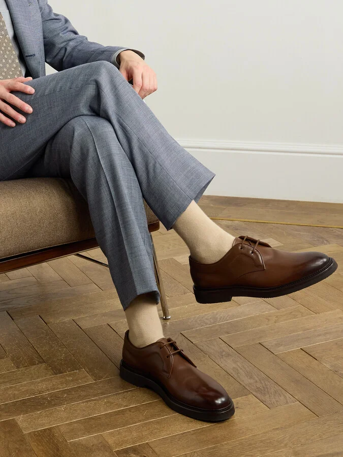 Apsley Glossed-Leather Derby Shoes - Image 2