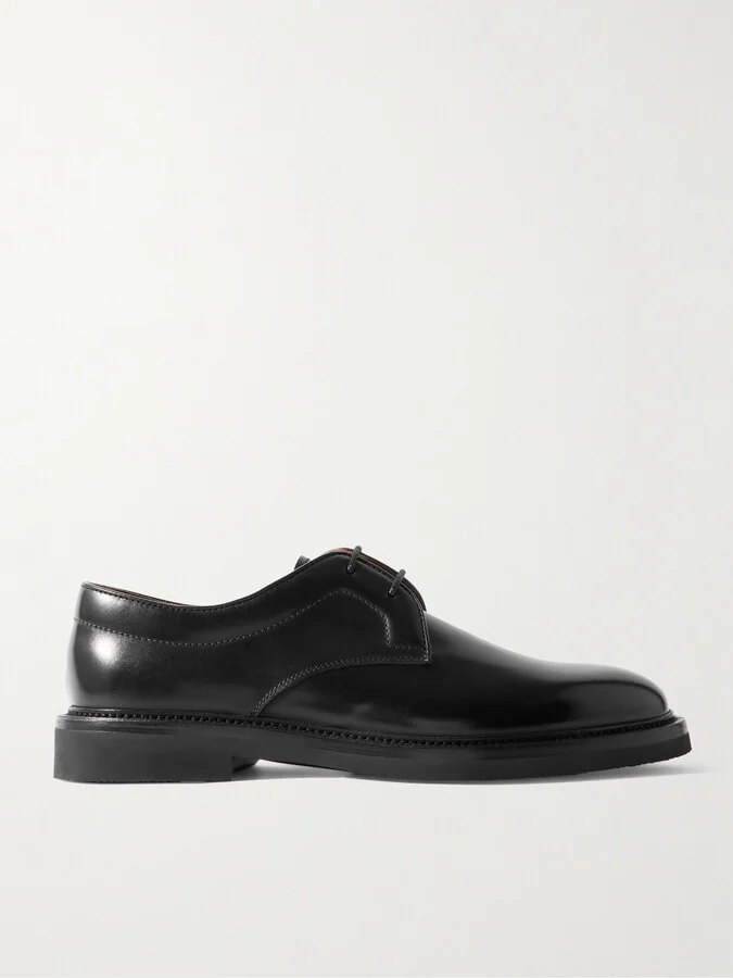 Apsley Glossed-Leather Derby Shoes
