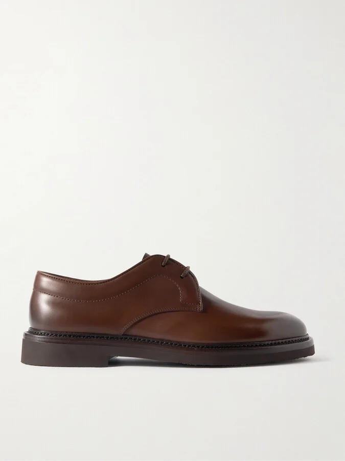 Apsley Glossed-Leather Derby Shoes