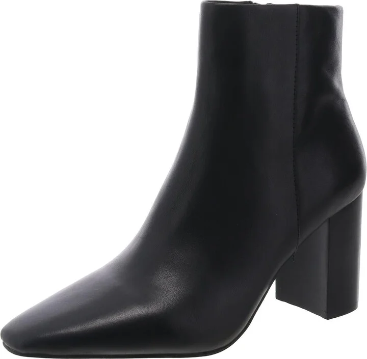 Aqana Womens Solid Leather Ankle Boots