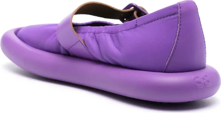 Aqua leather ballerina shoes - Image 3