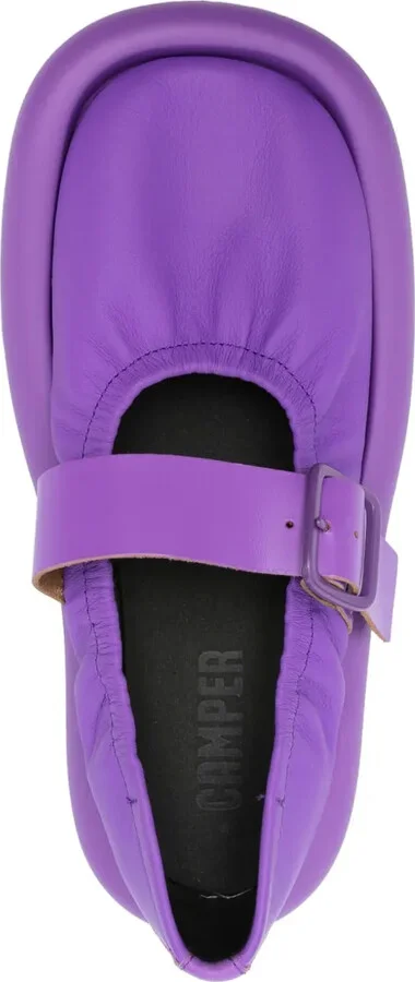Aqua leather ballerina shoes - Image 4