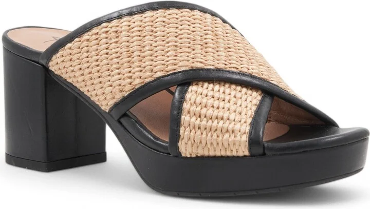 Aquatalia Womens MADYSON RAFFIA BLACK NAPPA