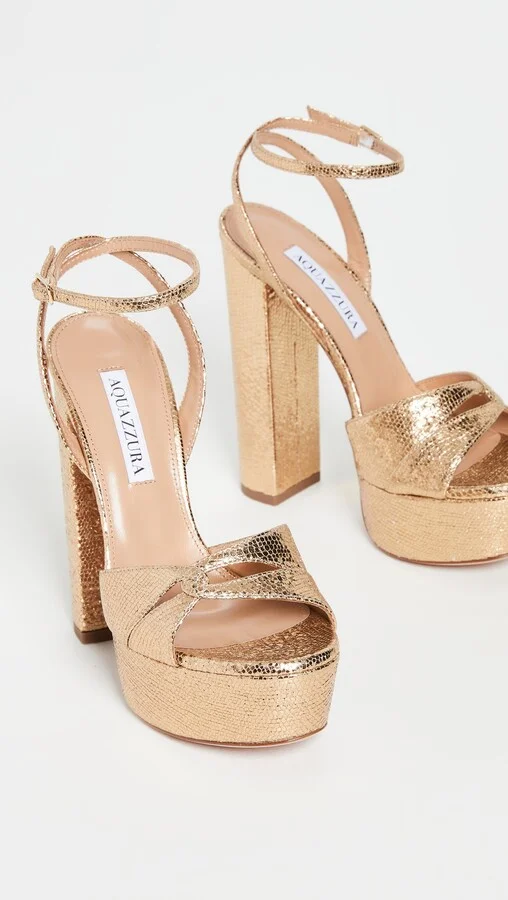 Aquazzura 140mm Sinner Plateau Platform Sandals - Image 2