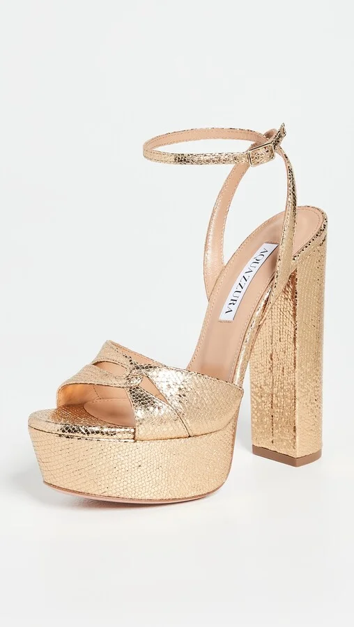 Aquazzura 140mm Sinner Plateau Platform Sandals - Image 4