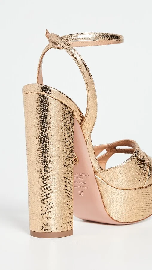 Aquazzura 140mm Sinner Plateau Platform Sandals - Image 5