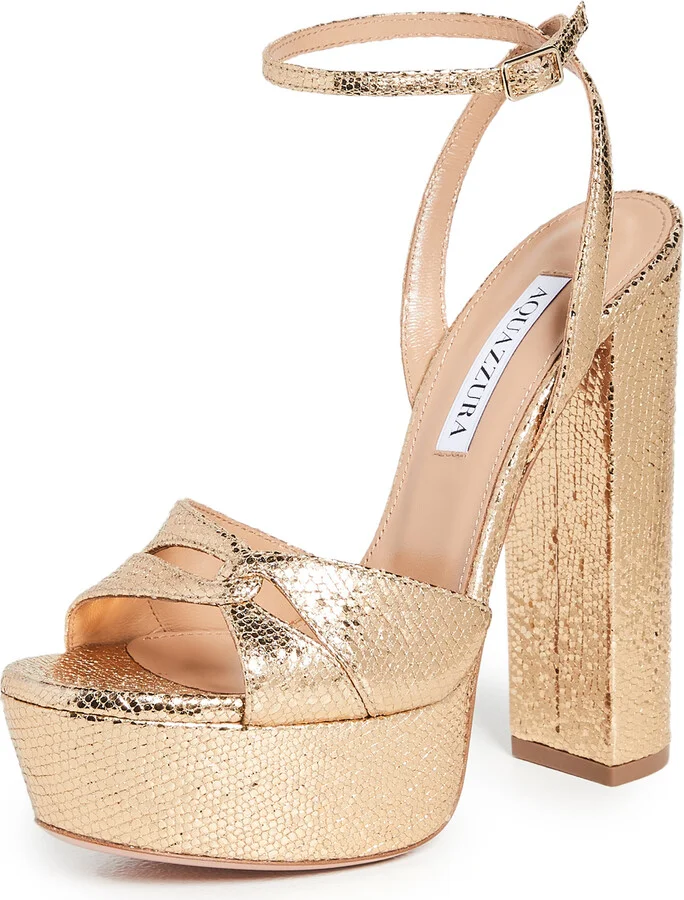 Aquazzura 140mm Sinner Plateau Platform Sandals