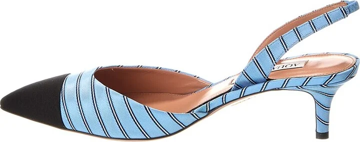 Aquazzura 60 Canvas Slingback Pump - Image 2