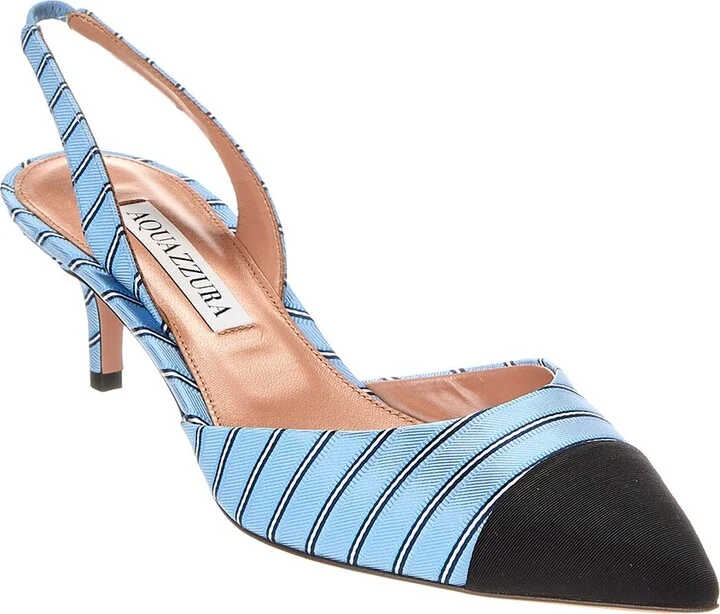 Aquazzura 60 Canvas Slingback Pump