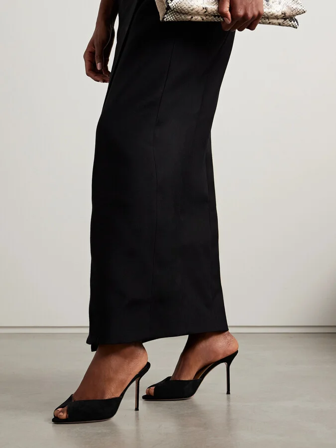 Aquazzura - + Alex Rivière 85 Suede Mules - Black - Image 2