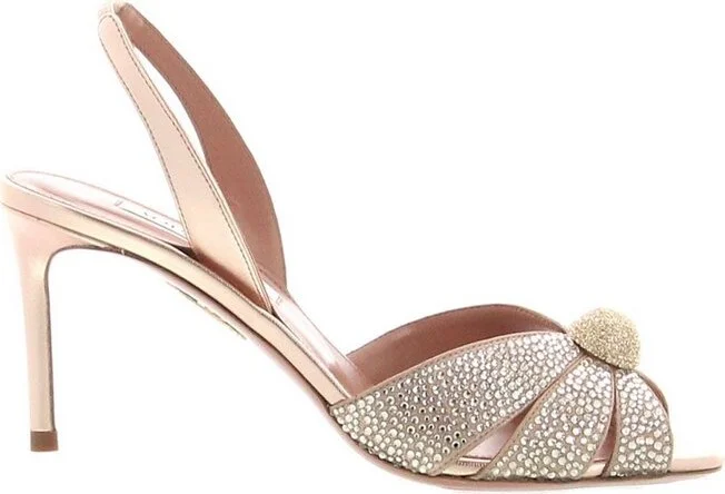 Aquazzura Almond Open Toe Slingback Sandals