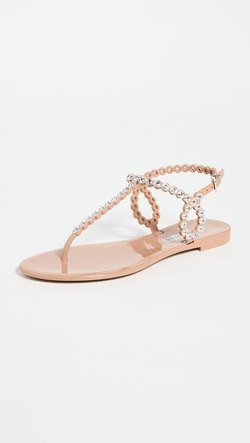 Aquazzura Almost Bare Crystal Jelly Sandals - Image 2