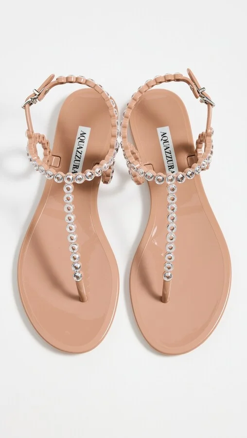 Aquazzura Almost Bare Crystal Jelly Sandals - Image 4