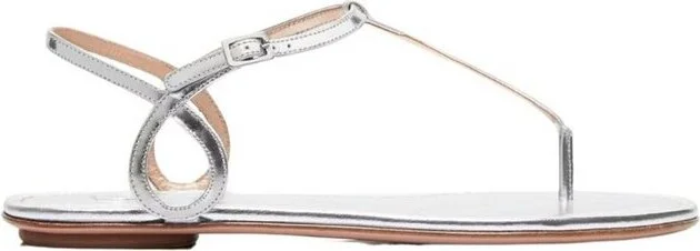 Aquazzura Almost Bare Mirrored-Effect Sandals