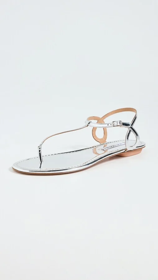 Aquazzura Almost Bare Sandal Flats - Image 2