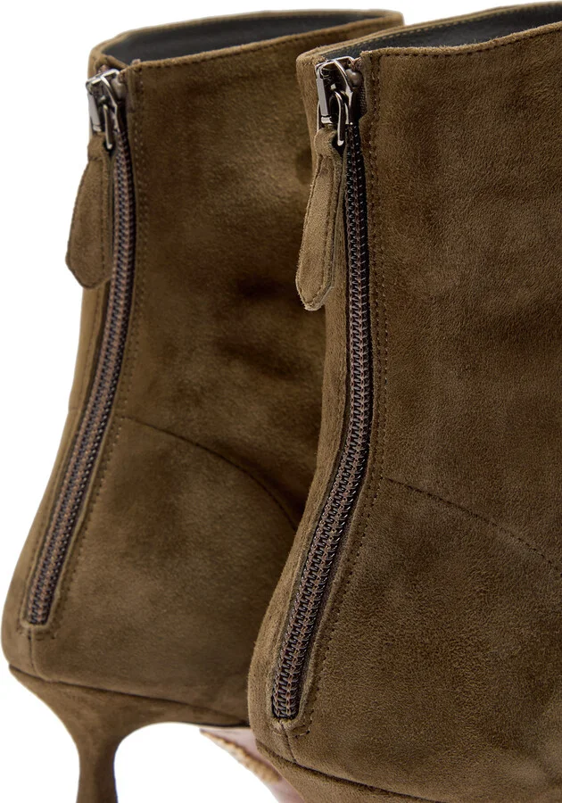 Aquazzura Amore 75 Suede Ankle Boots - Image 3