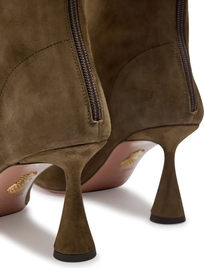 Aquazzura Amore 75 Suede Ankle Boots - Image 4