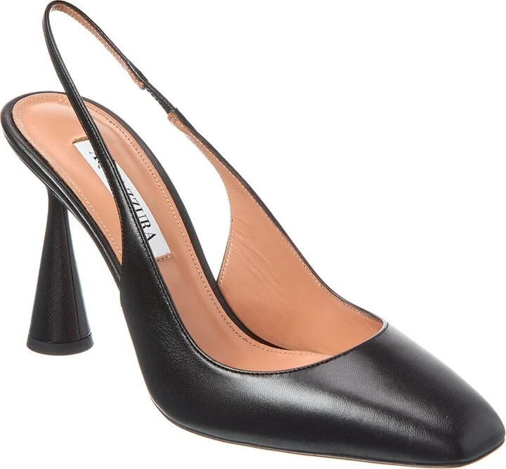 Aquazzura Amore 95 Leather Slingback Pump