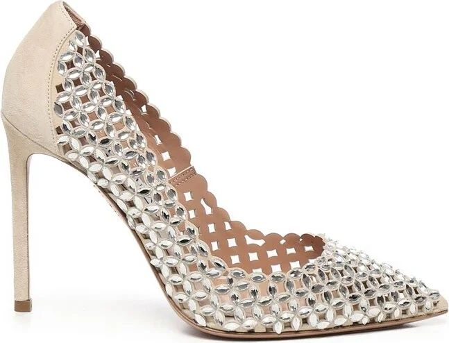 Aquazzura Amourose Heart Motif Pumps