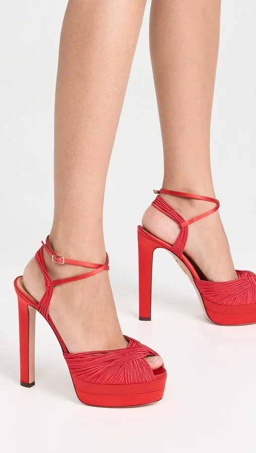 Aquazzura Bellini Beauty Plateau Platform Sandals 130mm - Image 5