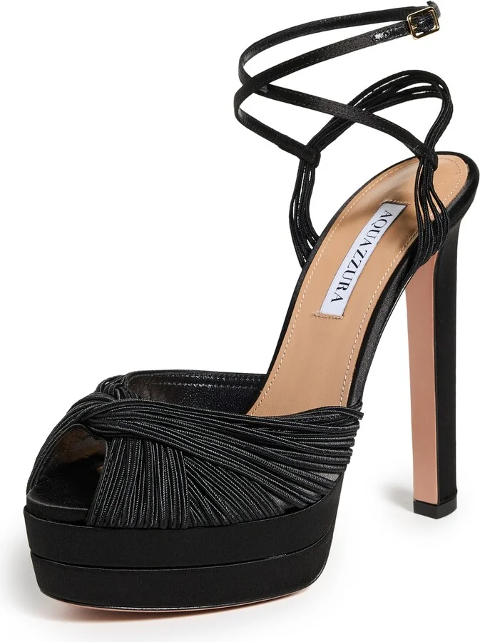 Aquazzura Bellini Beauty Plateau Platform Sandals 130mm