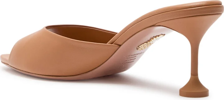 Aquazzura Bisous 65 Leather Mules - Image 2
