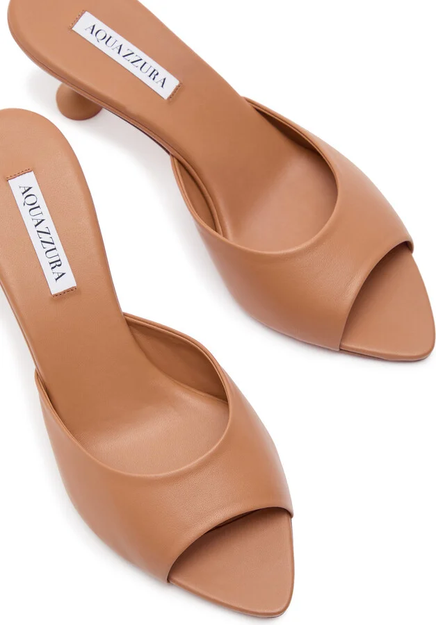 Aquazzura Bisous 65 Leather Mules - Image 3