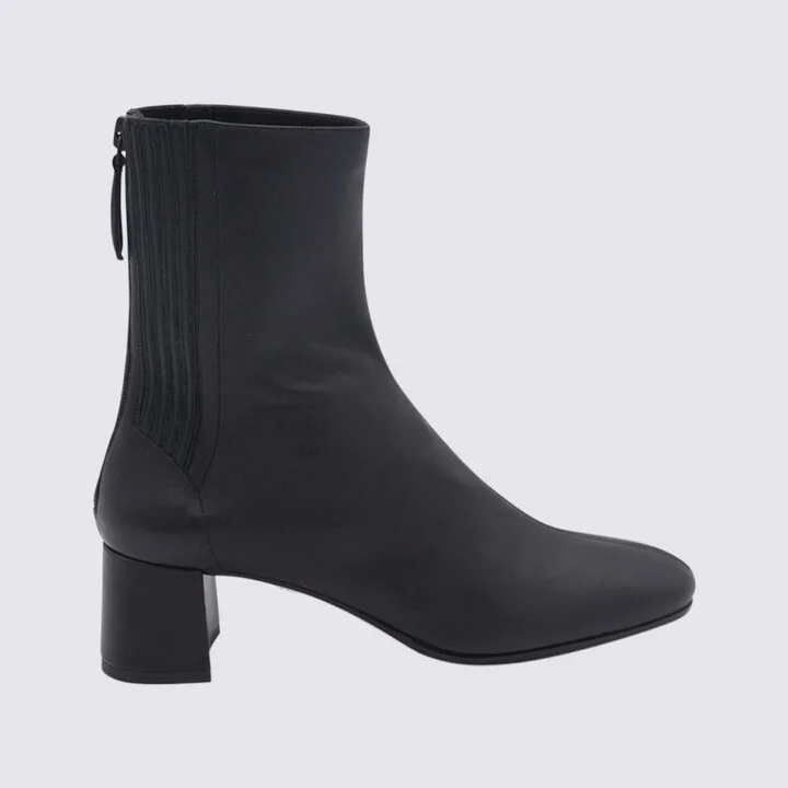 Aquazzura Black Leather Saint Honore Boots