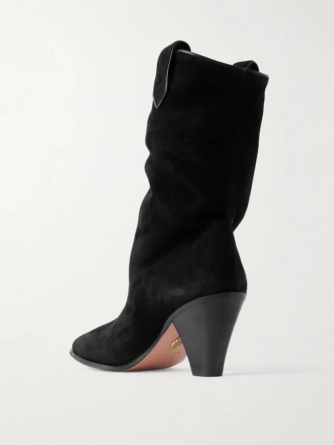Aquazzura - Boogie 70 Suede Ankle Boots - Black - Image 3