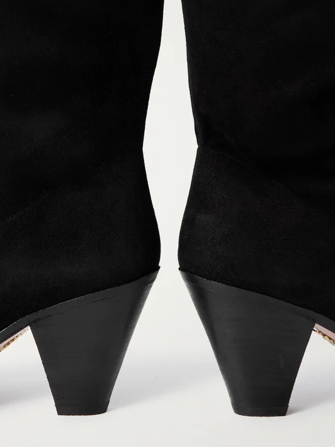 Aquazzura - Boogie 70 Suede Ankle Boots - Black - Image 4