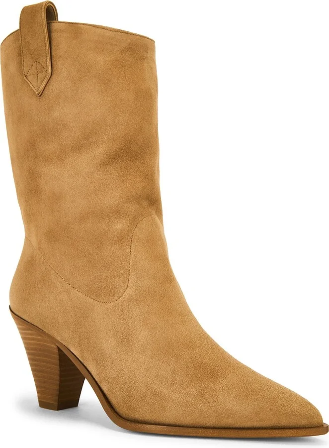 Aquazzura Boogie Cowboy 70 Bootie in Tan - Image 2