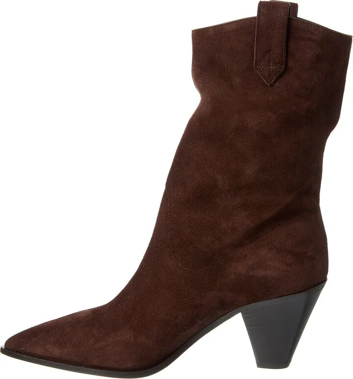 Aquazzura Boogie Cowboy 70 Suede Bootie - Image 2