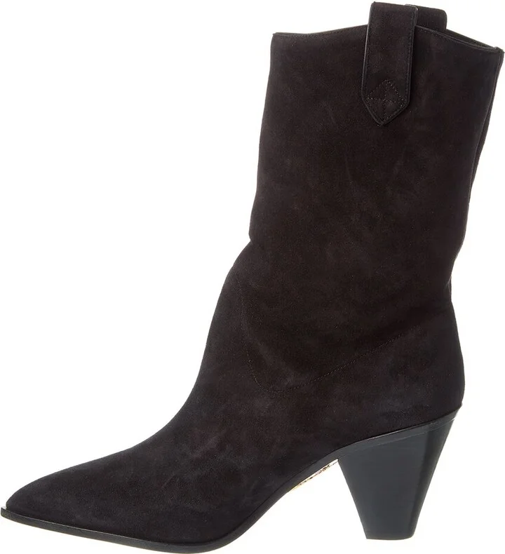 Aquazzura Boogie Suede Cowboy Bootie - Image 2