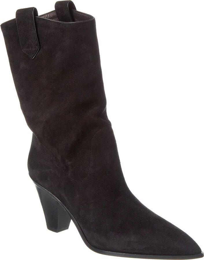 Aquazzura Boogie Suede Cowboy Bootie