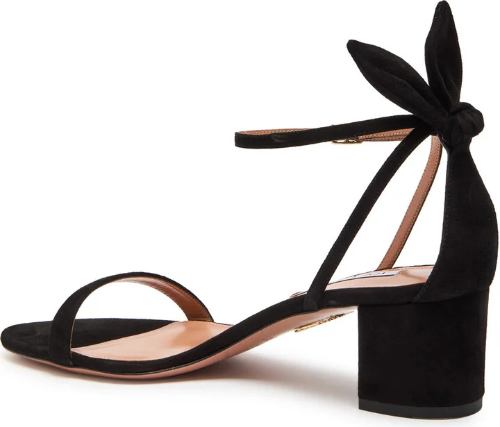 Aquazzura Bow Tie 50 Suede Sandals - Image 2