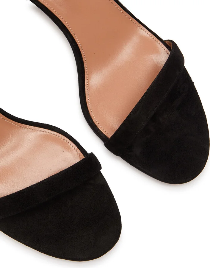 Aquazzura Bow Tie 50 Suede Sandals - Image 3