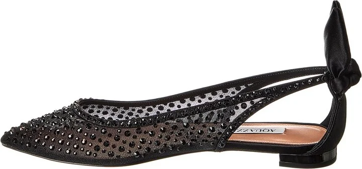 Aquazzura Bow Tie Mesh & Satin Flat - Image 2